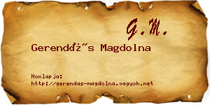 Gerendás Magdolna névjegykártya