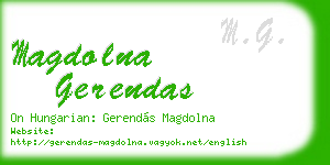 magdolna gerendas business card