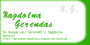 magdolna gerendas business card